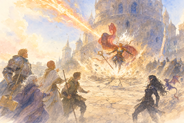 The Archmage Comes Down — Watercolour
